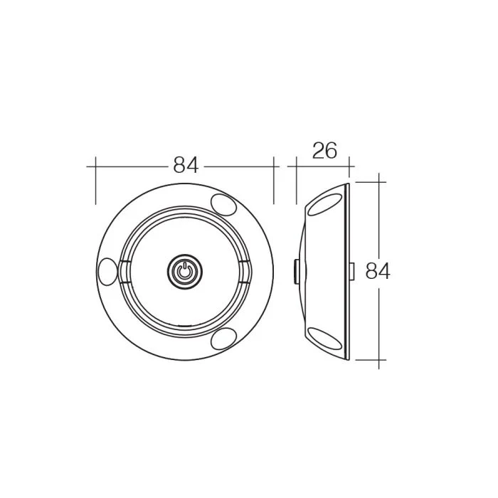 Narva 9-33V L.E.D Interior Swivel Lamp with Off/On with Silver Satin Finish | 87656S - Image 3