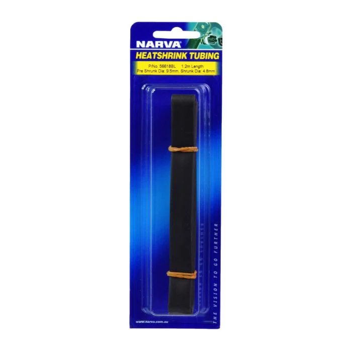 Narva 9.5mm Black Heatshrink (1.2M) | 56618BL