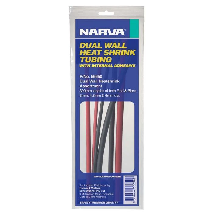 Narva Dual Wall Heatshrink Tubing Assortment 3mm - 6mm DIA. | 56650
