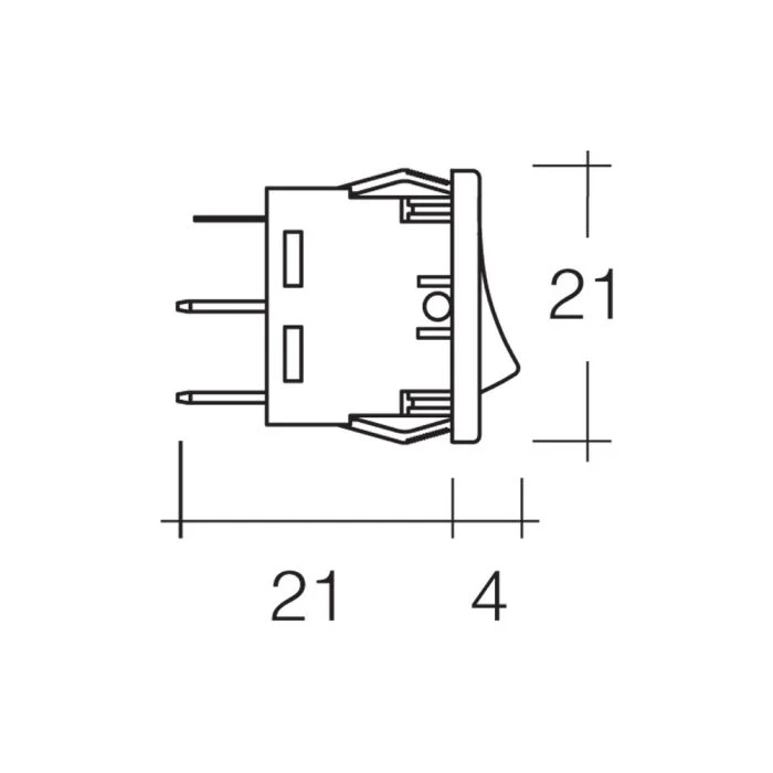 Narva Off/On Micro Rocker Switch with Red LED | 62061BL - Image 2