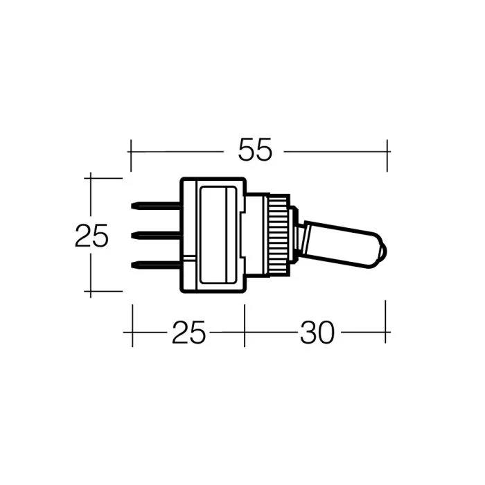 Narva Off/On Toggle Switch with Red LED | 60049BL - Image 2
