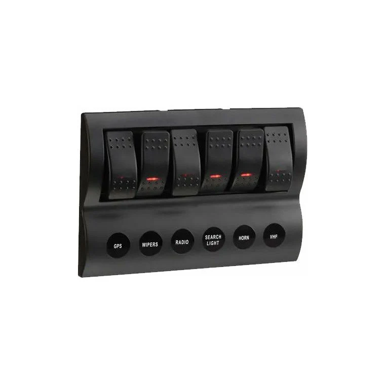Narva Switch Panel 6-Way LED Switch Panel with Fuse Protection | 63193