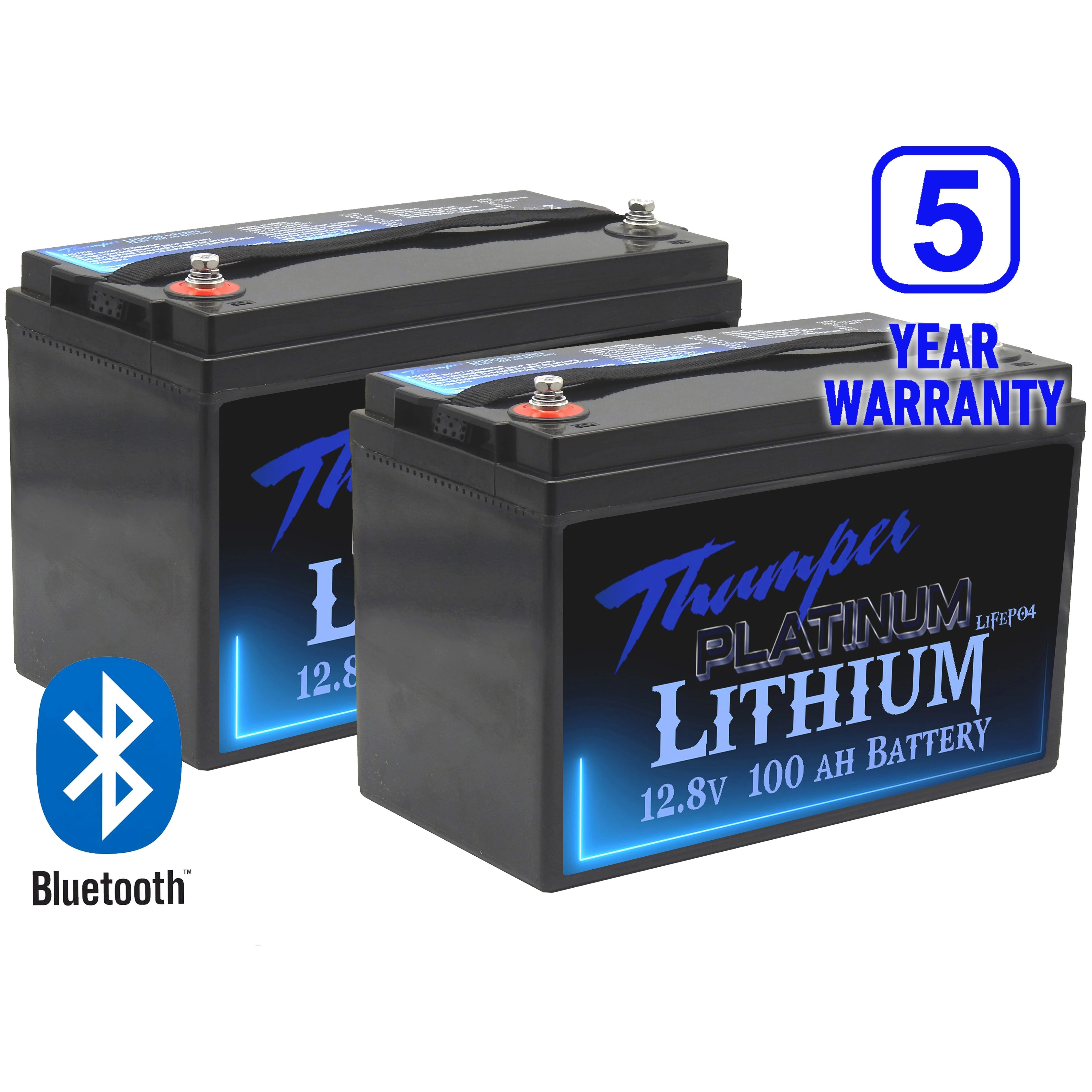 2 x Thumper Lithium 100 AH LiFePO4 Battery BLUETOOTH | TL-100  5yr warranty