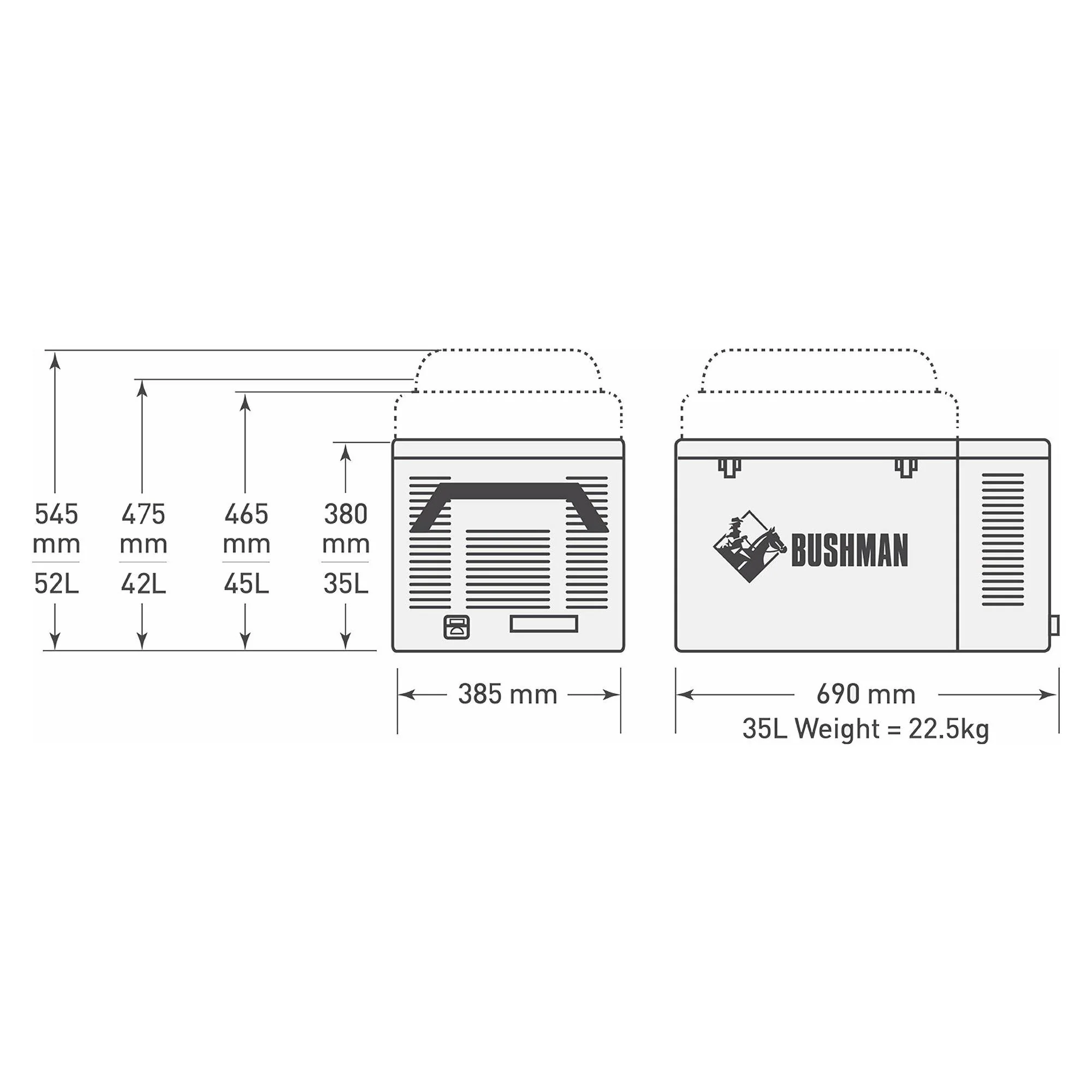 Original Bushman Fridge SC35-52 | Complete with interchangable lids and transit bag - Image 10