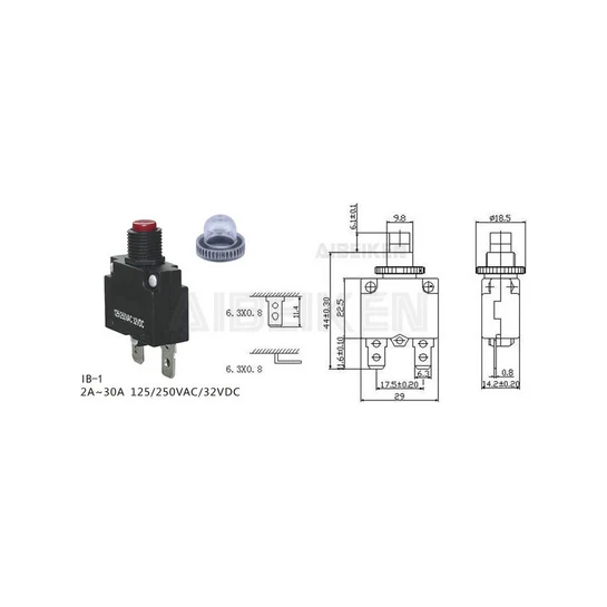Overload Circuit Breakers Waterproof Push Reset Multi Amperage Options - Image 2