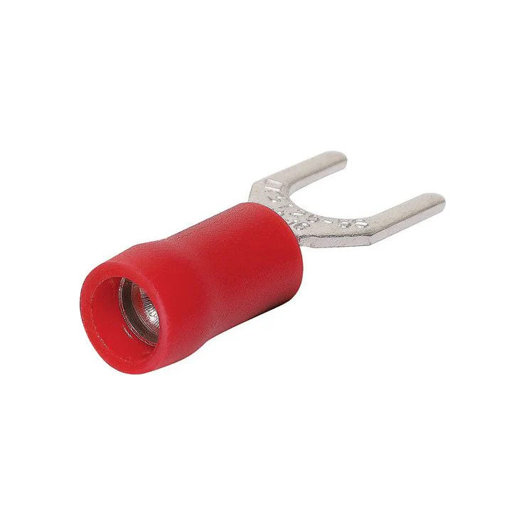 Red 3mm Fork Crimp Pk 100 | H2104A - Image 2