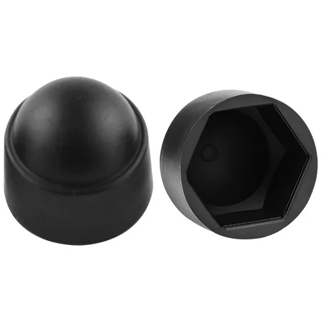 Red & Black Plastic Dome Hex Bolt Protection Caps M8 - Image 2