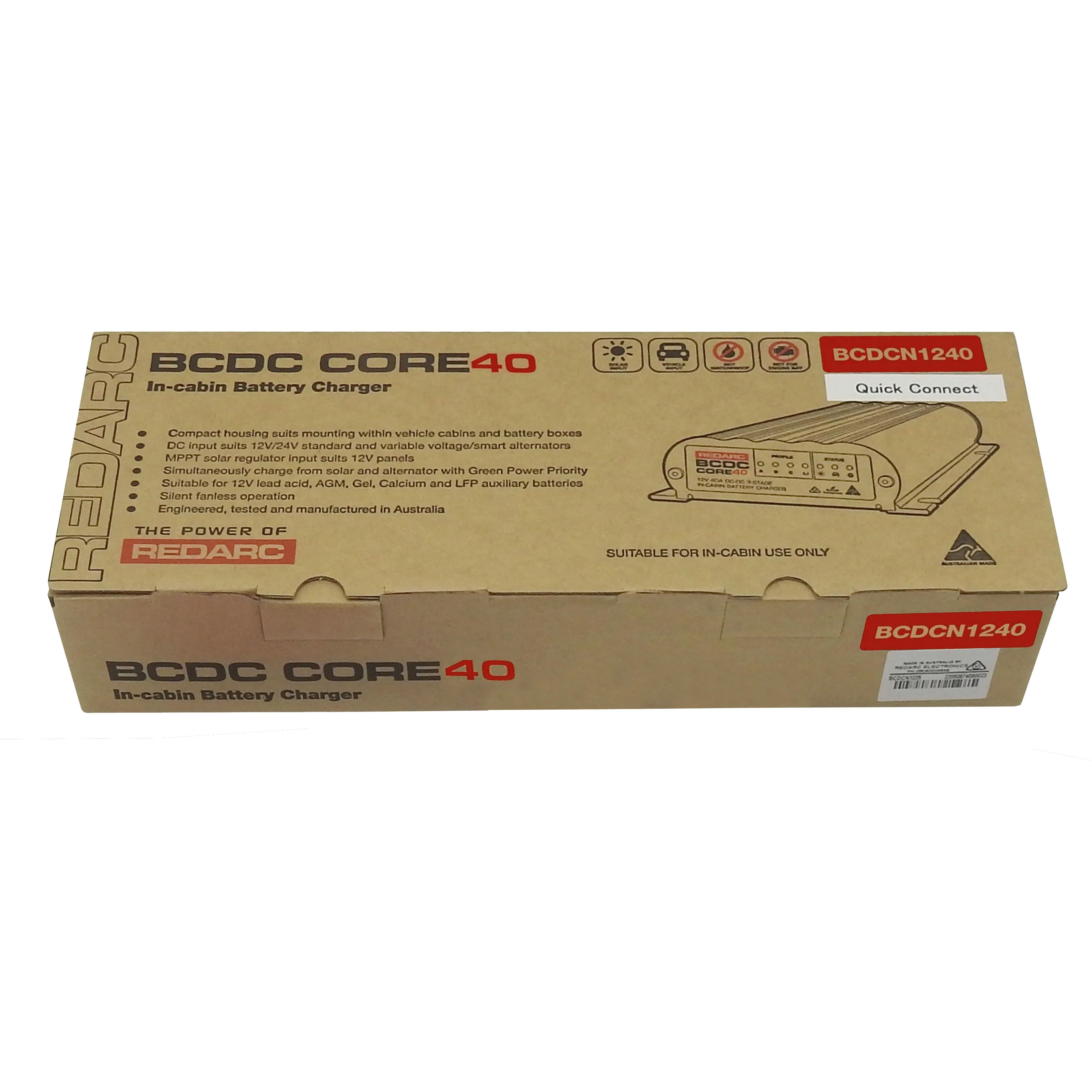Redarc BCDC CORE 'In-Cabin' 40A DC Quick Connect Battery Charger | In Cabin use only | BCDCN1240-QC - Image 6