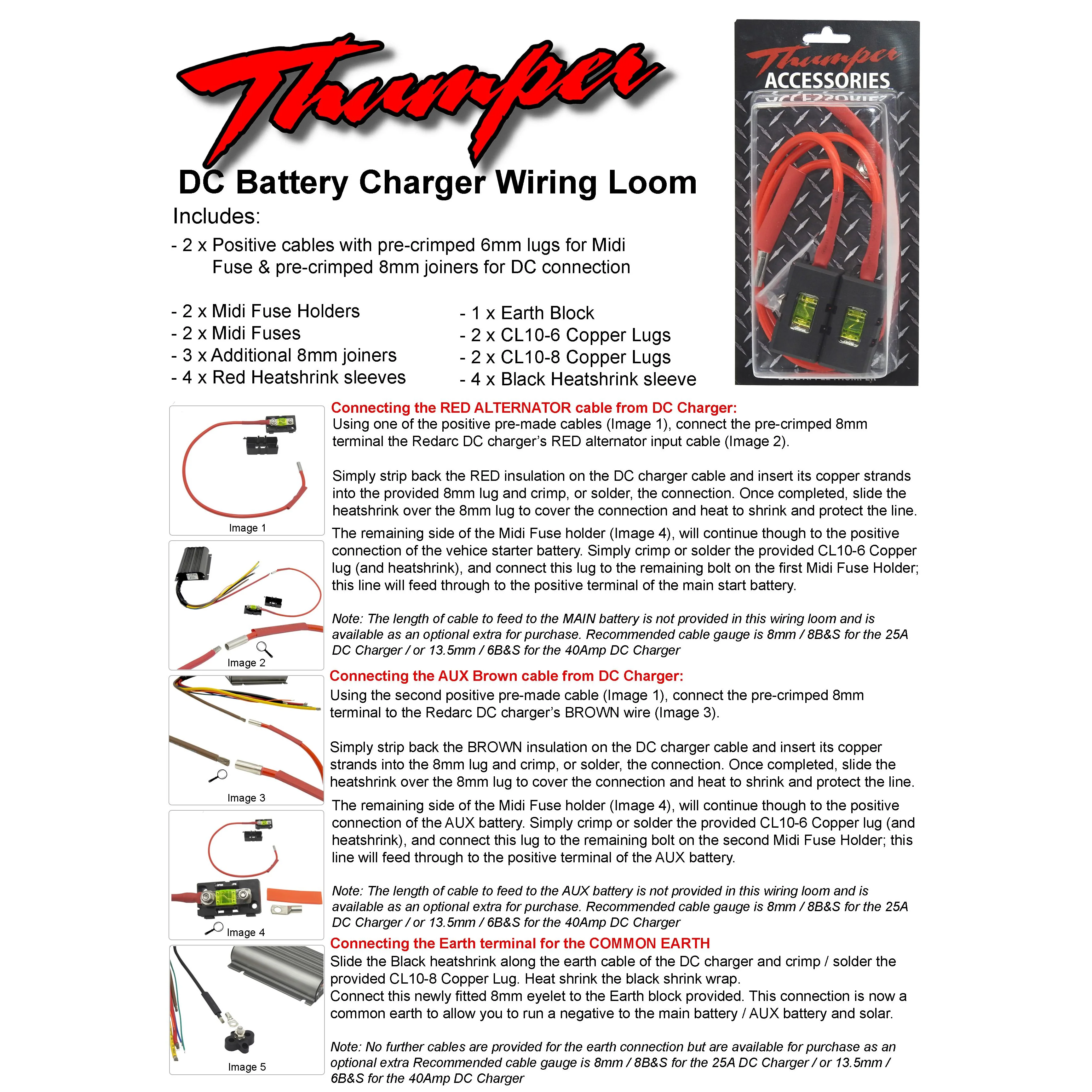 Redarc DC Dc Battery Charger CLASSIC 25 Amp | In Vehicle & Solar BCDC1225D + DC-WL40 - Image 11