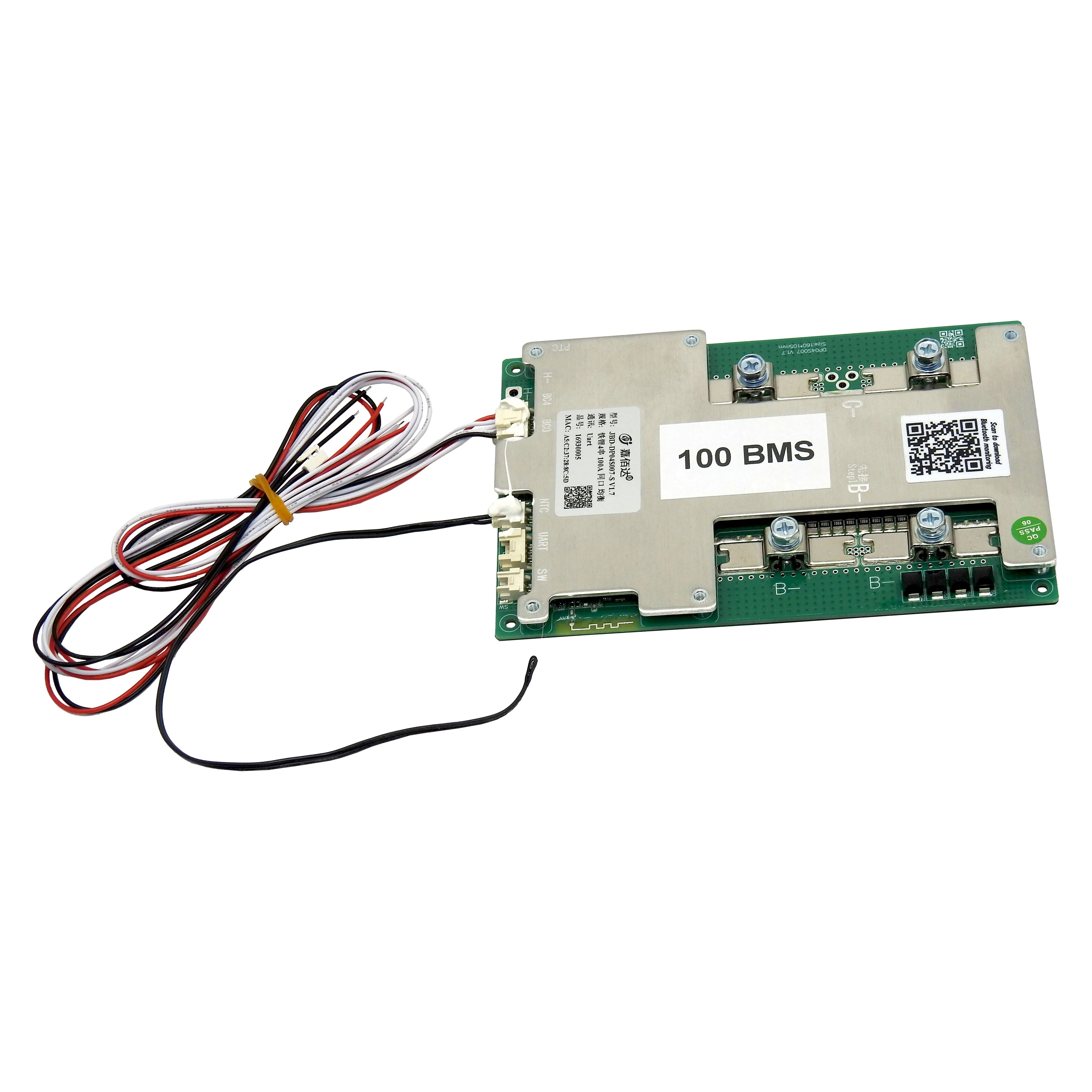 Replacement 4S 12V 100A BMS board with Bluetooth and Balance - Image 2