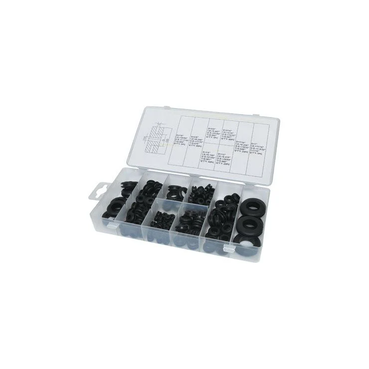 Rubber Cable Grommet 180pc Multi Pack | S6054