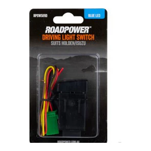 Switch Driving Light Suits Holden/Isuzu OE Style Inc Harness 33 x 23mm Blue LED | RPSW5000