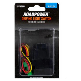 Switch Driving Light Suits Mitsubishi OE Style Inc Harness 37 x 18mm Blue LED | RPSW6000
