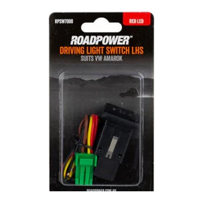 Switch Driving Light Suits VW Amarok LHS OE Style Inc Harness 30 x 26mm Red LED | RPSW7000