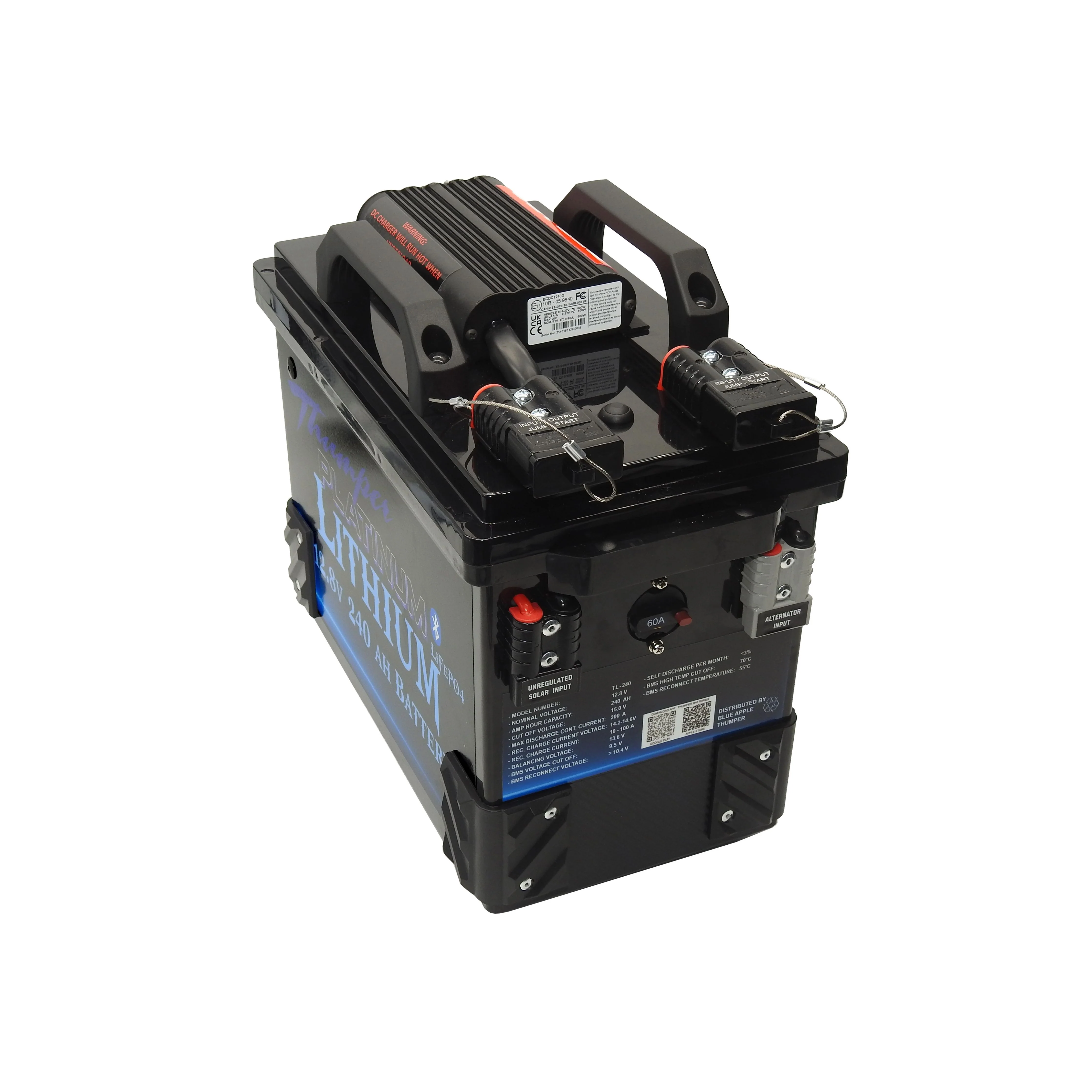 Thumper Lithium Portable Battery Hub 240 AH with Redarc BCDC1240D TBH240-RD40 - Image 8