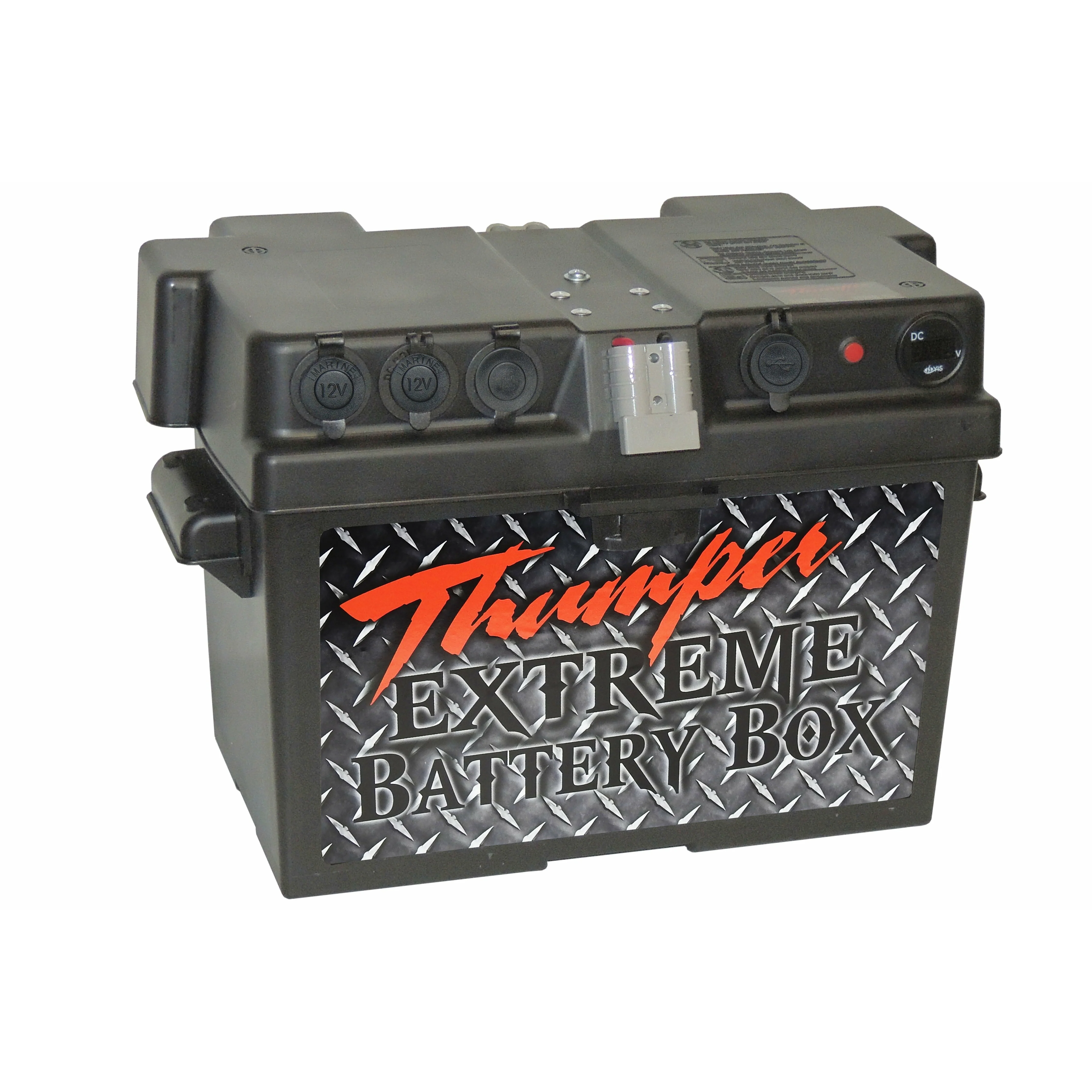 Thumper Battery Box - Standard model 4 x sockets + 2 x Andersons