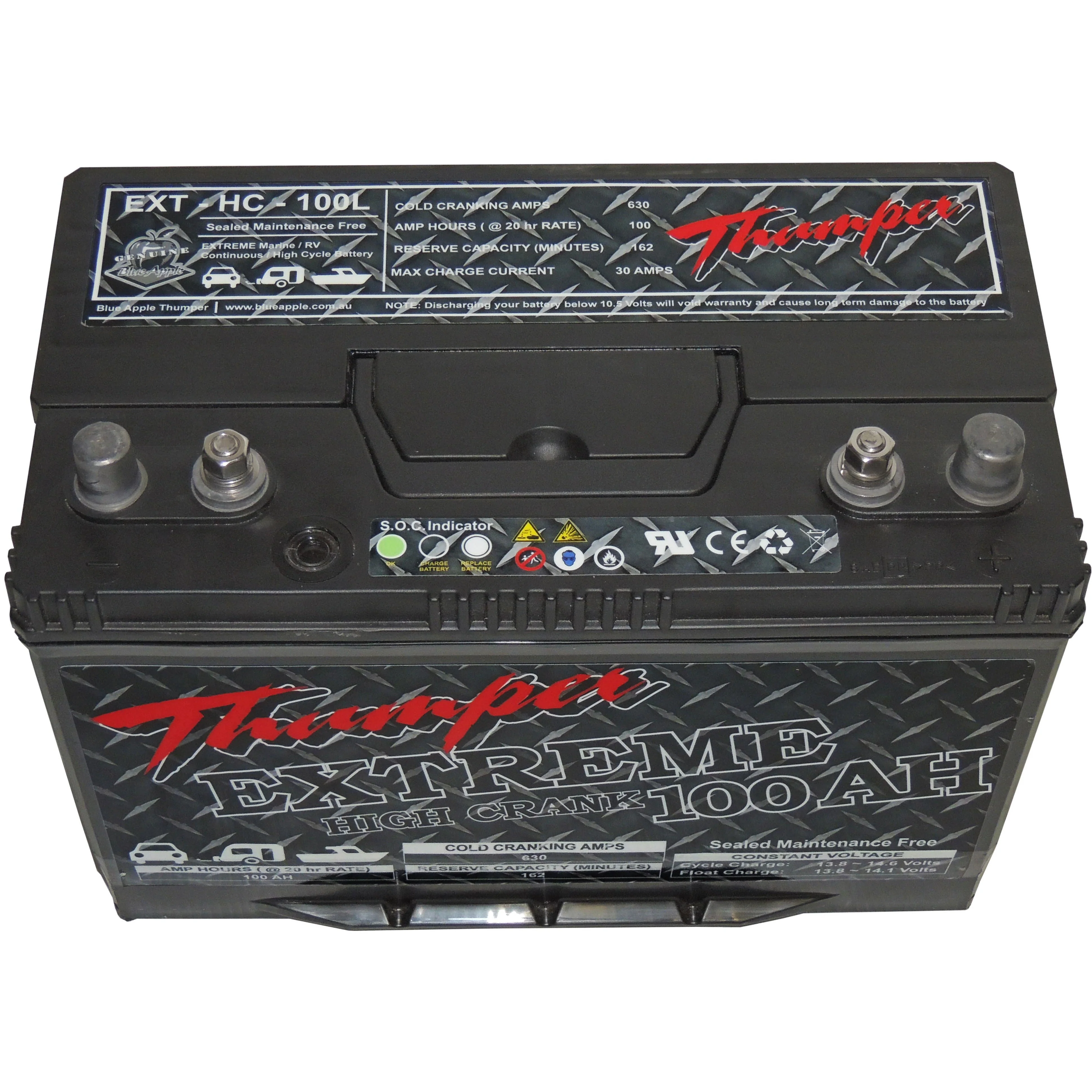 Thumper Extreme Wetcell 'Hybrid' 100 AH - EXTHC100L - Image 3