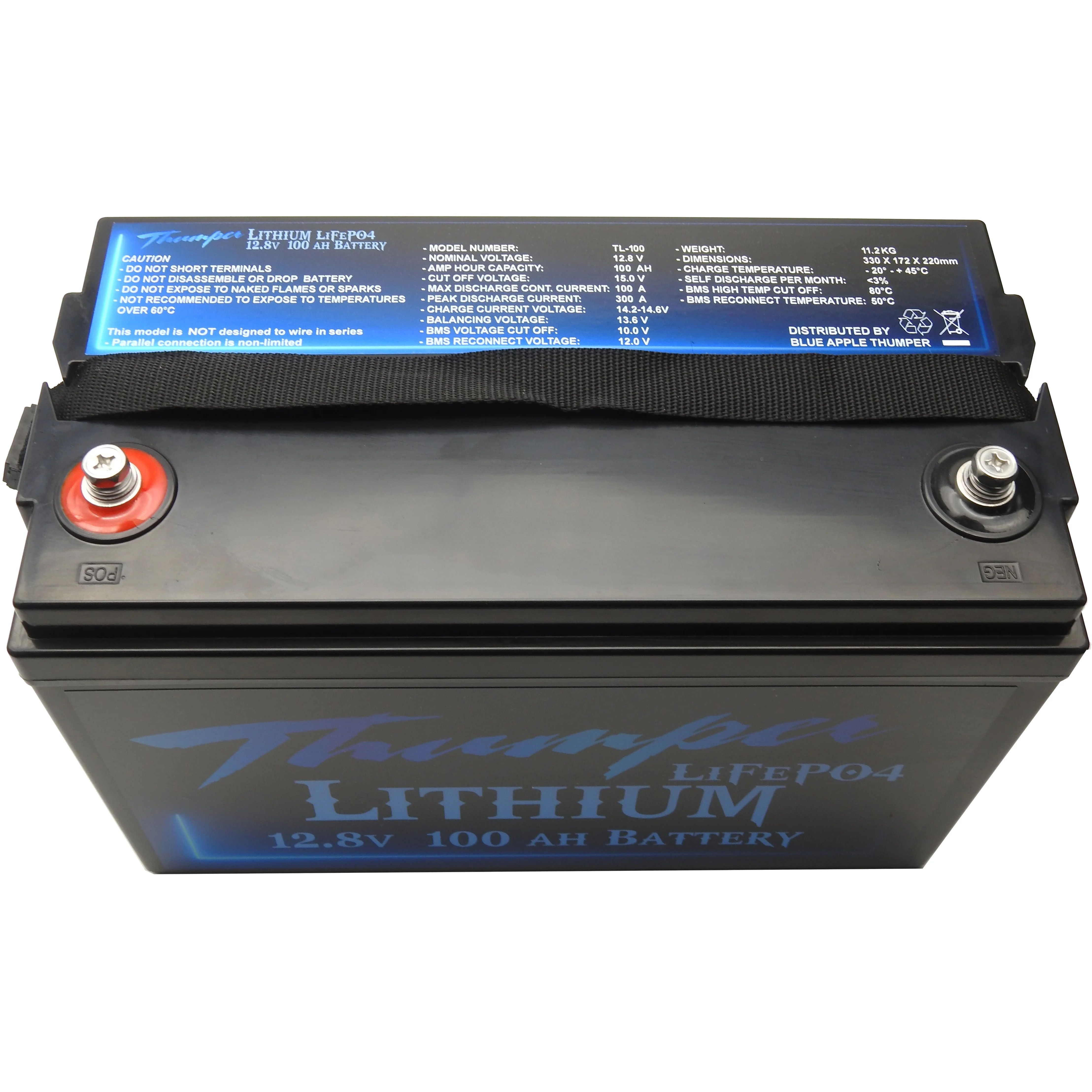 Thumper Lithium 100 AH Bluetooth & REDARC Core 25A BCDCN1225 DC-DC & MIDI Fuse, Lugs & Heatshrink - Image 7