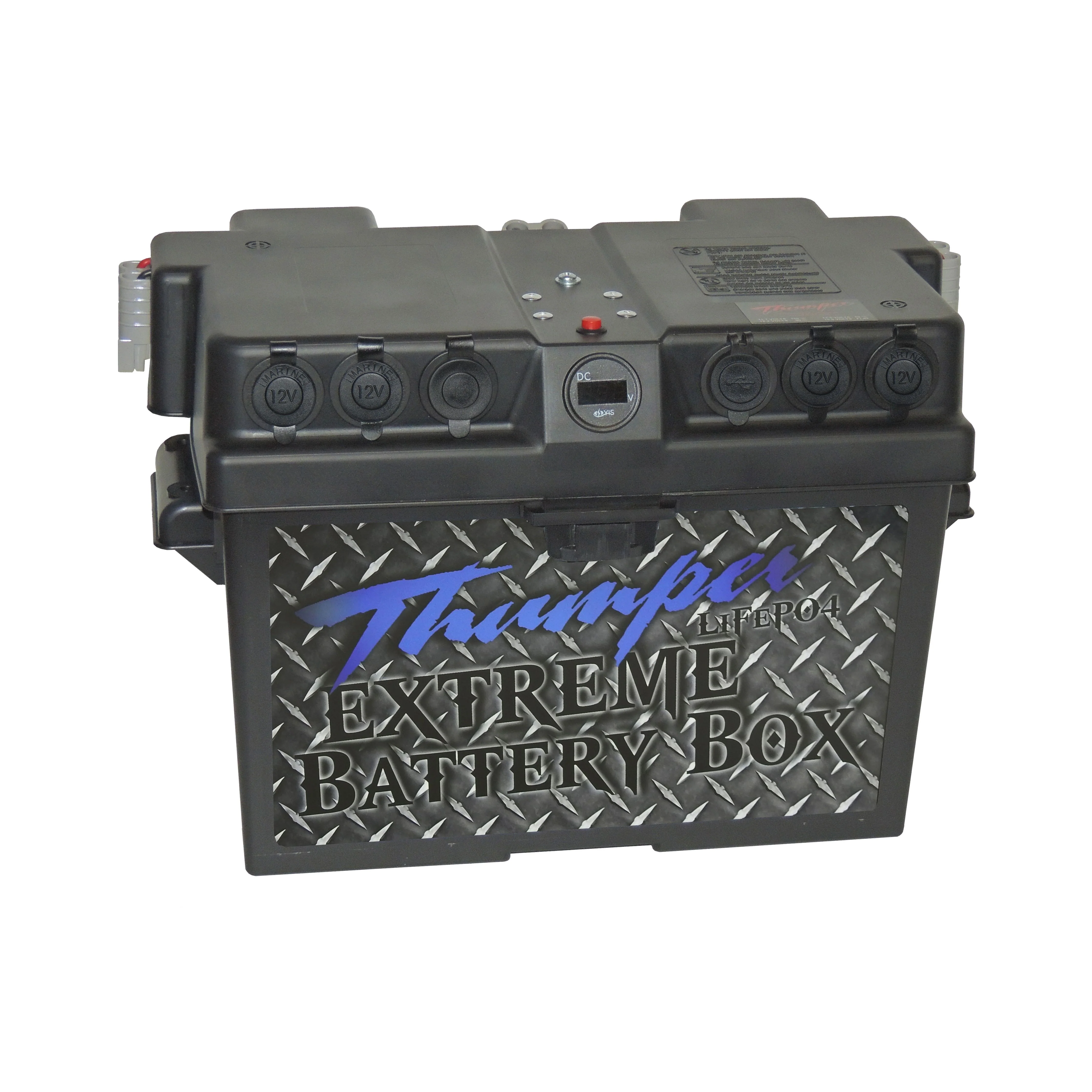 Thumper Lithium 100 AH Standard LiFePO4 Battery TLS-100 + Thumper Elite Battery Box BBE-Blue - Image 8