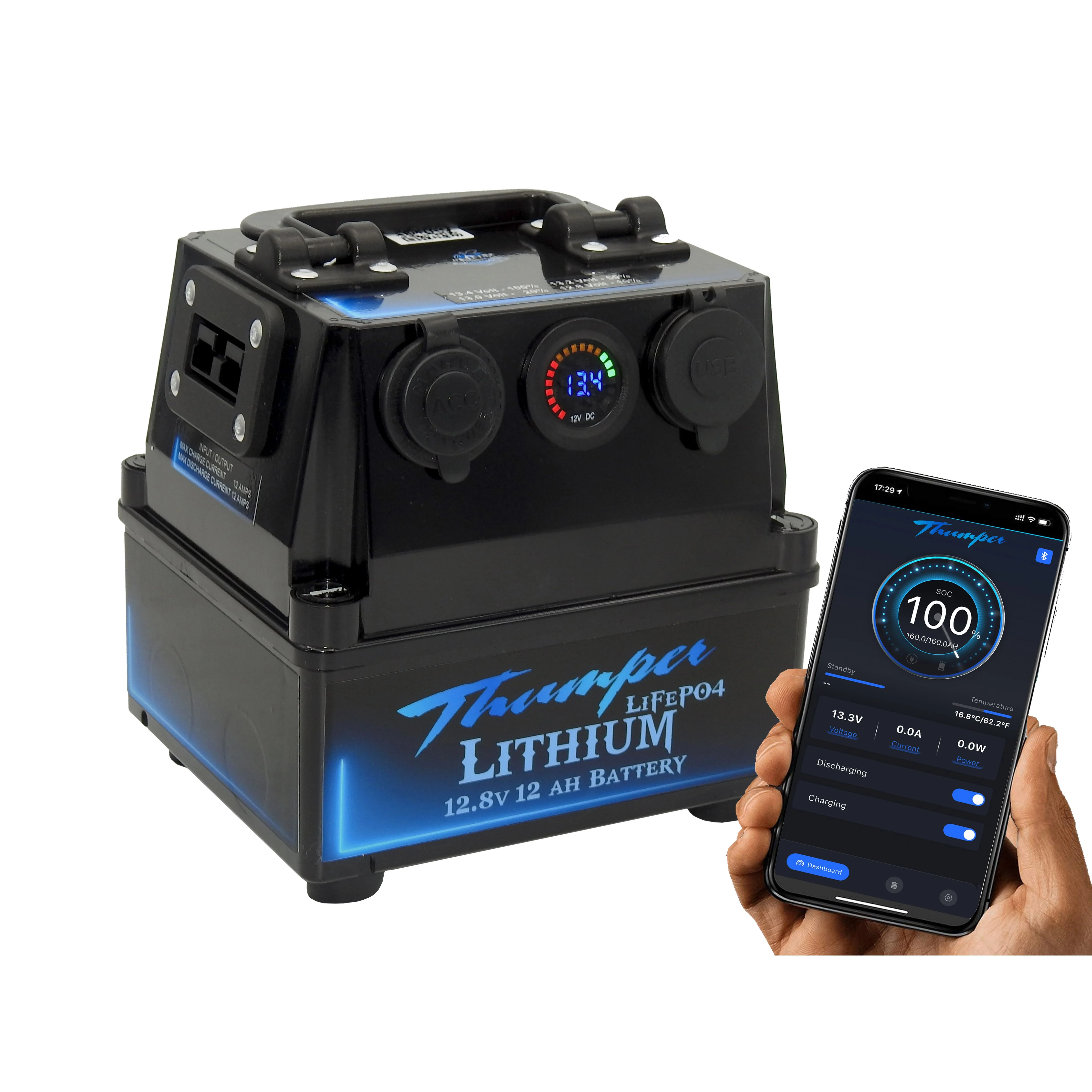 Thumper Lithium 12 AH Mini Battery Pack Limited Edition BLUETOOTH model