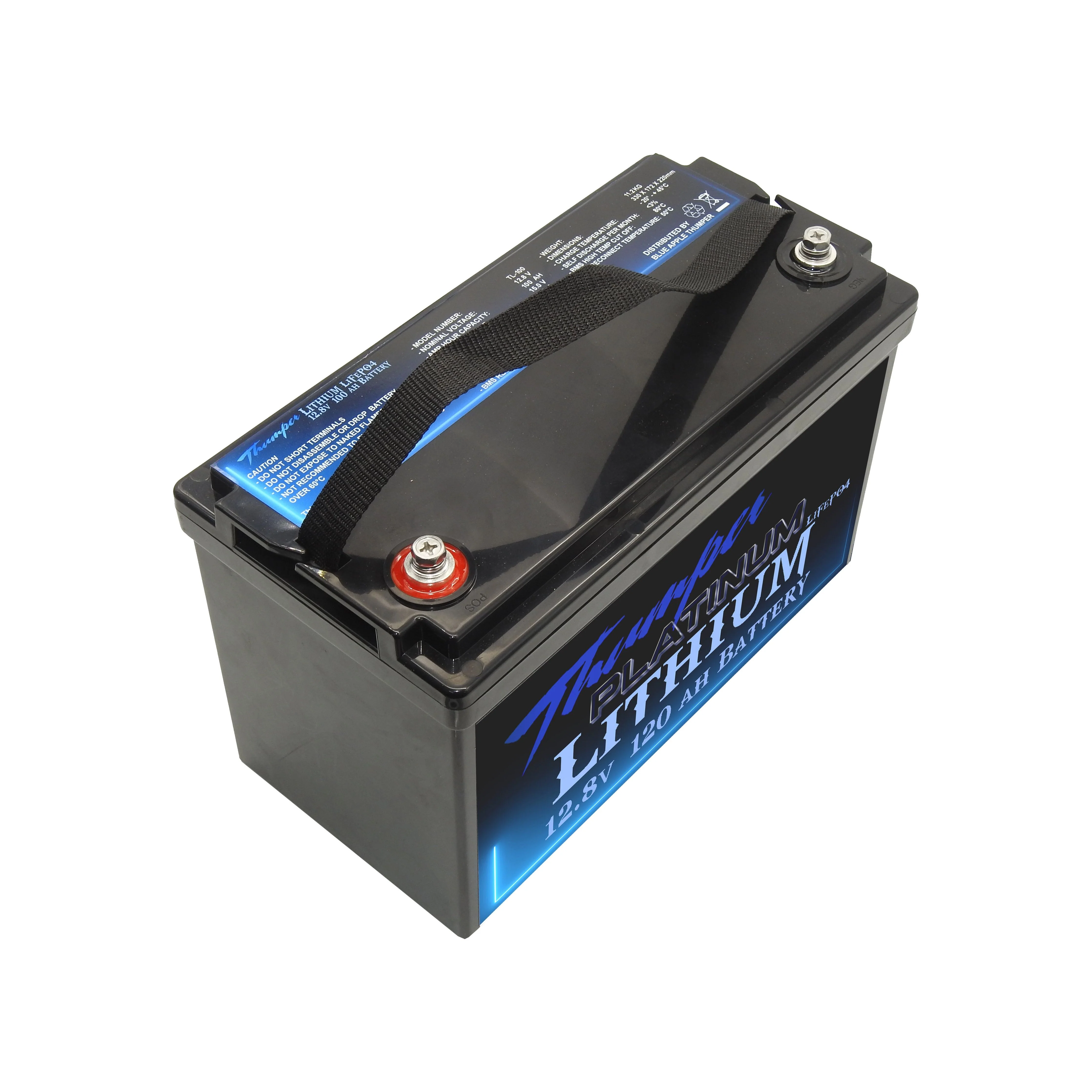 Thumper Lithium 120 AH Bluetooth & REDARC Core BCDCN1225 25Amp DC-DC & MIDI Fuse, Lugs & Heatshrink - Image 3