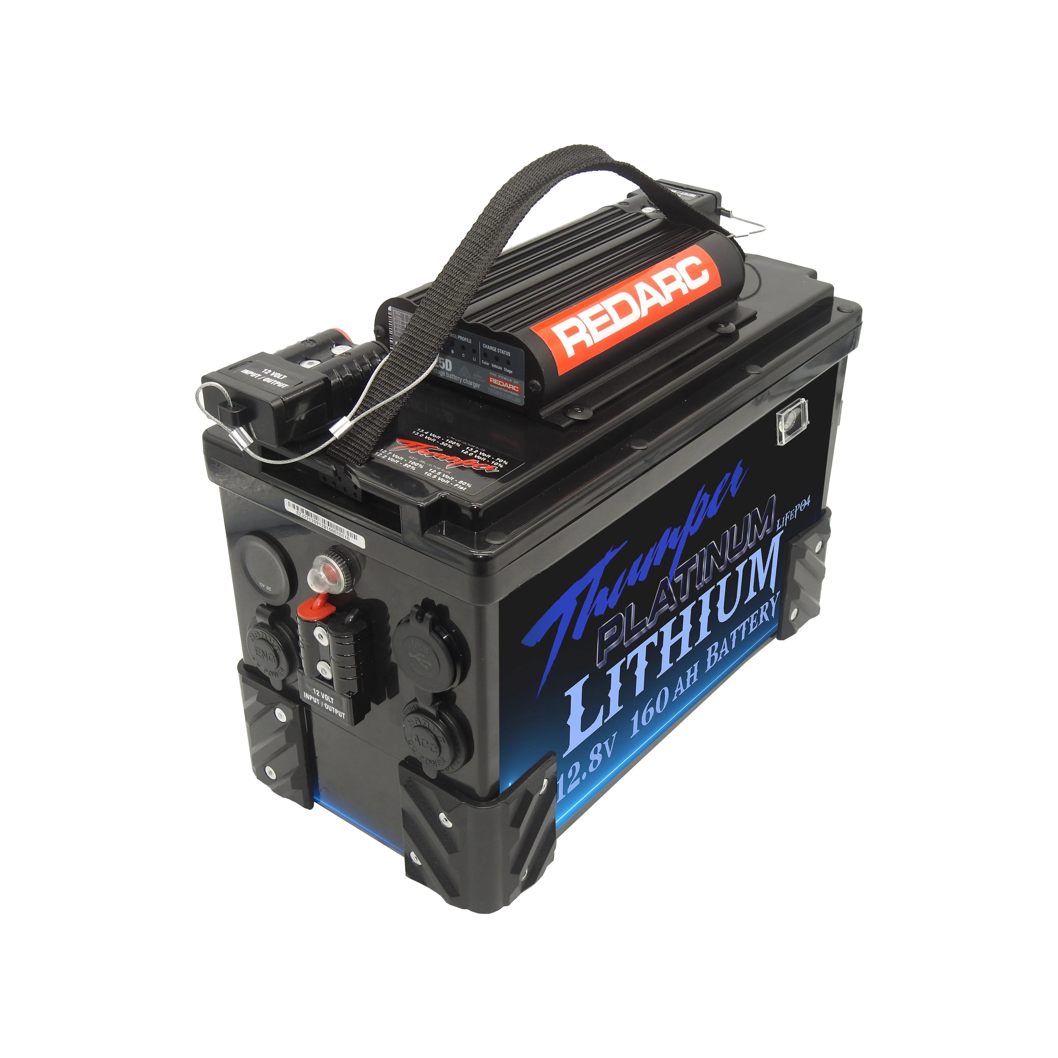 Thumper Lithium LiFePO4 Battery Hub 160 AH Redarc BCDC1225D Bluetooth - Image 3