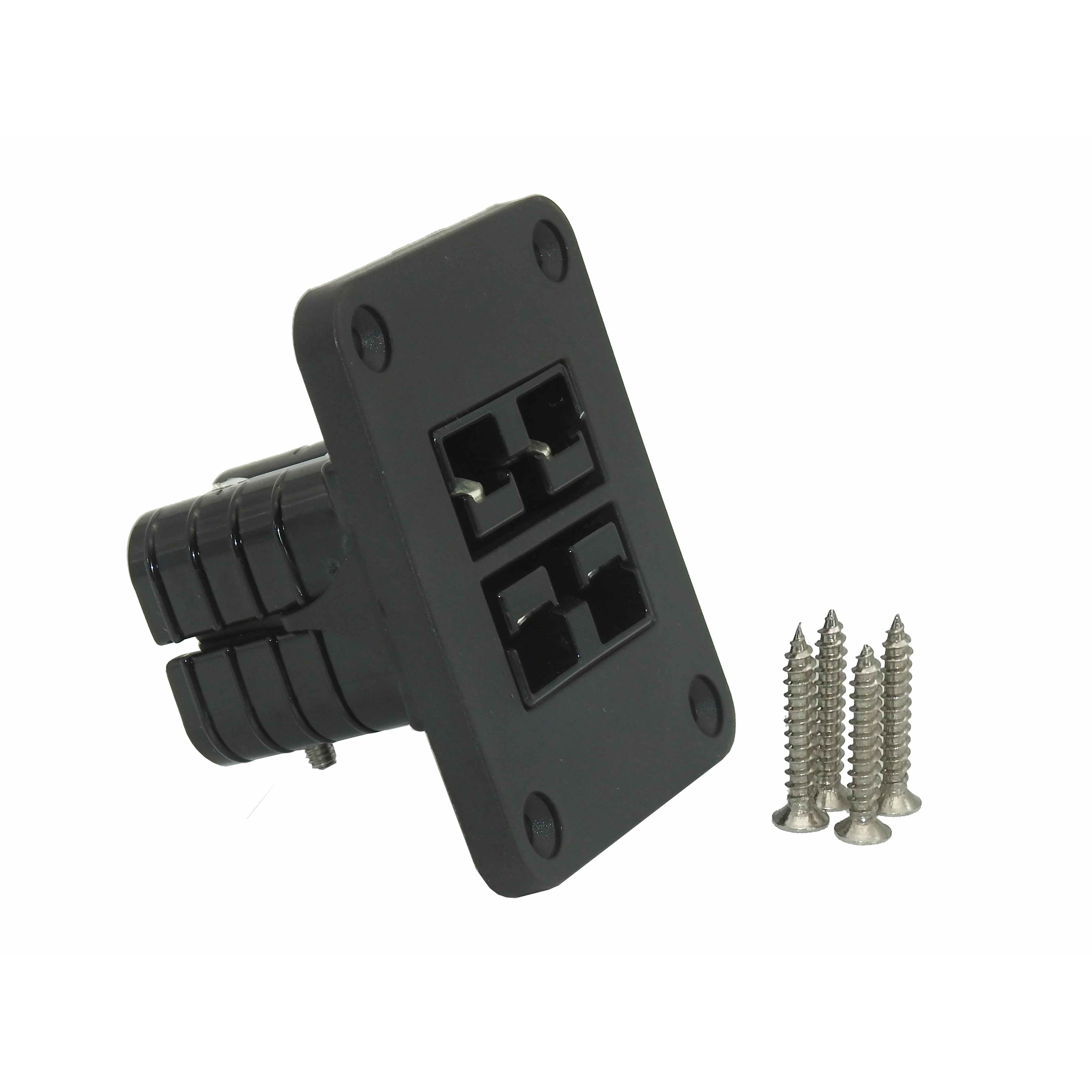 TWIN Thumper 50 Amp Anderson flush mount panel 2x BLACK (flush mount) (TSP-016-BB)