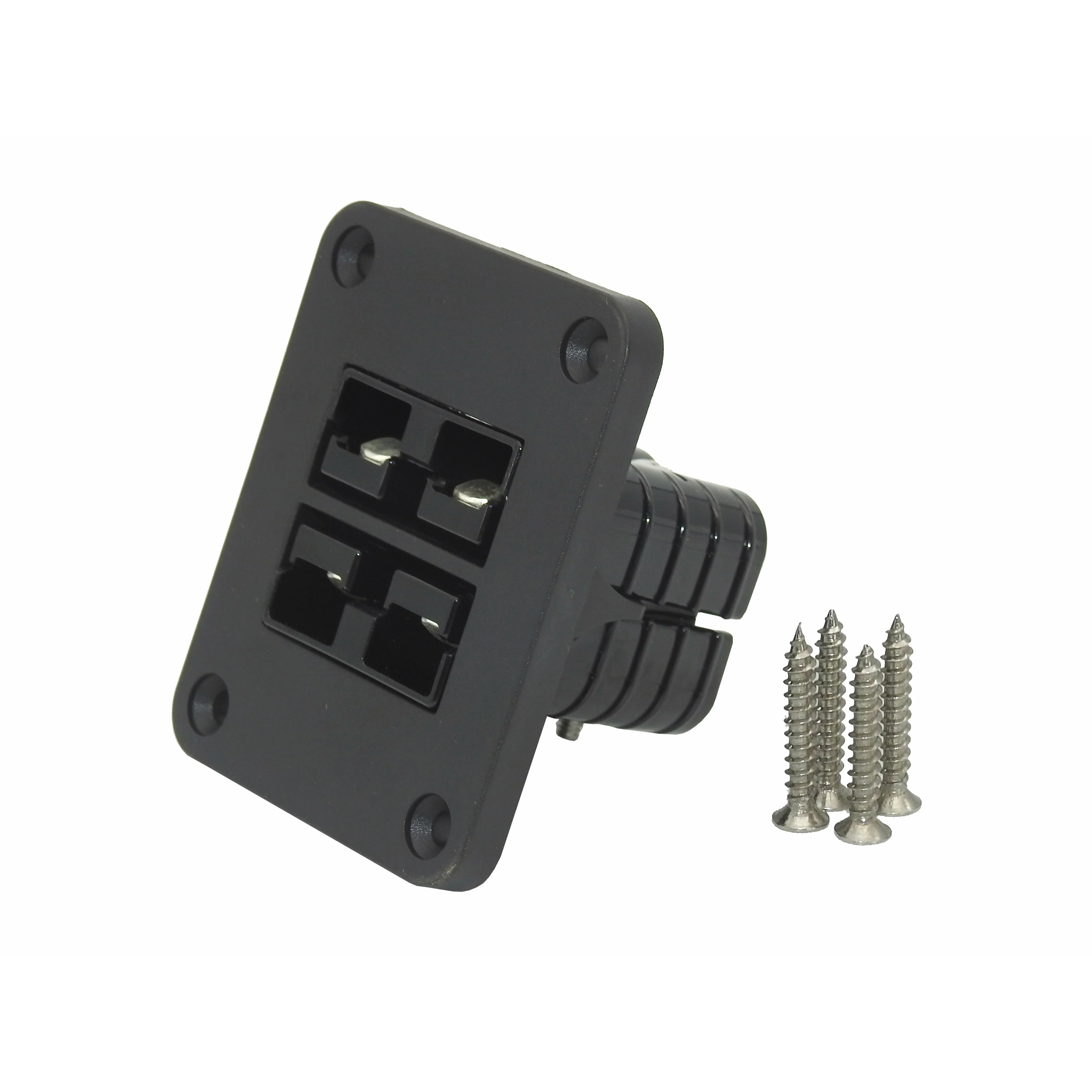 TWIN Thumper 50 Amp Anderson flush mount panel 2x BLACK (flush mount) (TSP-016-BB) - Image 2