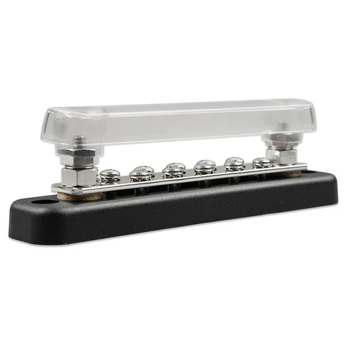Victron Stainless Steel Busbar 150A 2 Pole 10x 8mm -32 Screw Terminals with Cover | VBB115021020